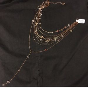 Free People Layered Stone Gold chocker necklace